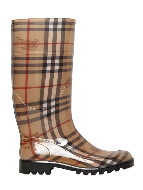 burberry cleather boots rubber sole|wearing Burberry rain boots.